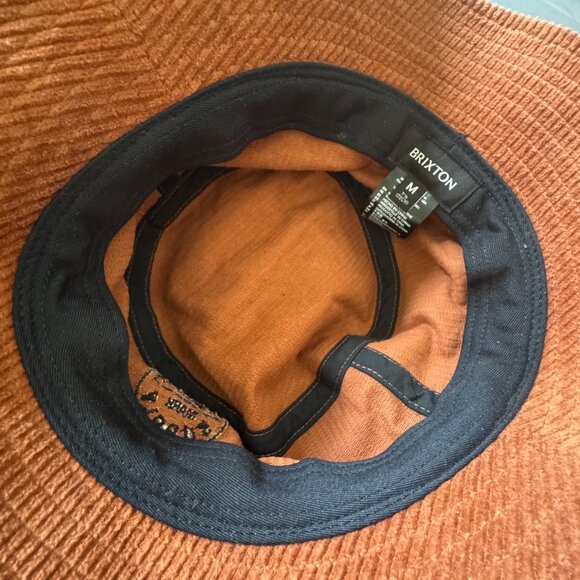 Brixton Oath Corduroy Packable Bucket Hat Red Burnt Orange Medium Round Top main image 4